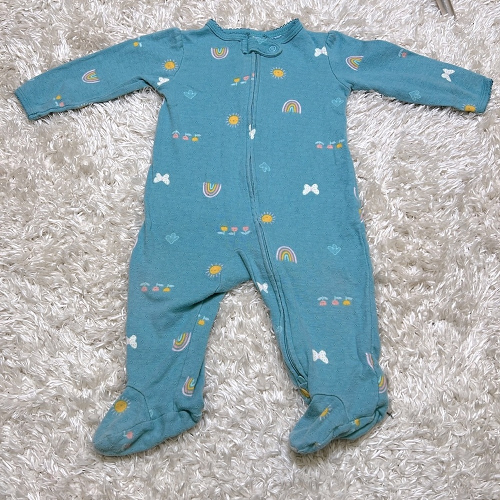 CARTER’S || Infant Girl (6M) Two-way Zipper Footies